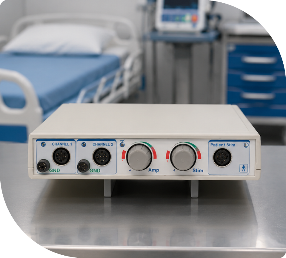 Portable EMG system prepared for transport