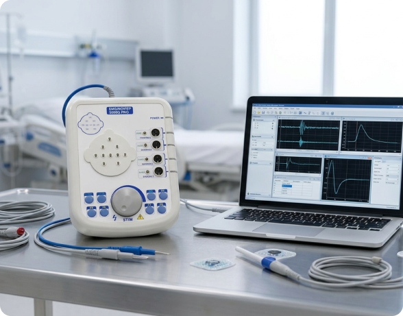 PRO Portable EMG system beside professional analysis software