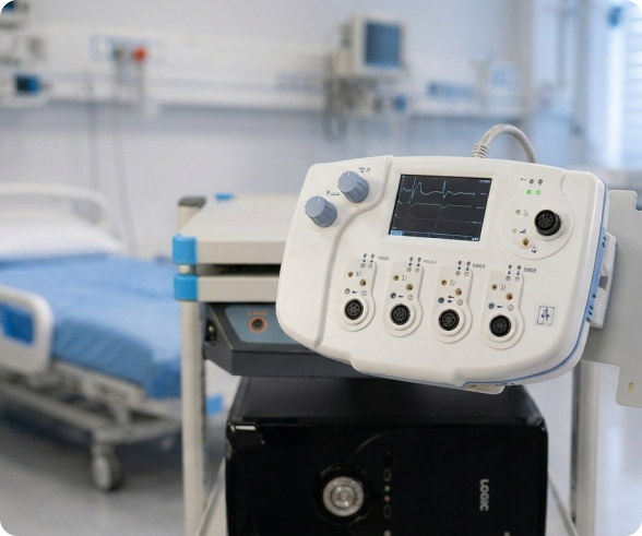 Expandable EMG amplifier hardware in a hospital room